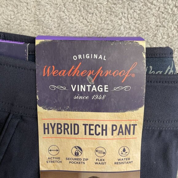 NEW Weatherproof Vintage Men's 30X30 Hybrid Tech Pants Regular Taper Blue - Picture 4 of 10